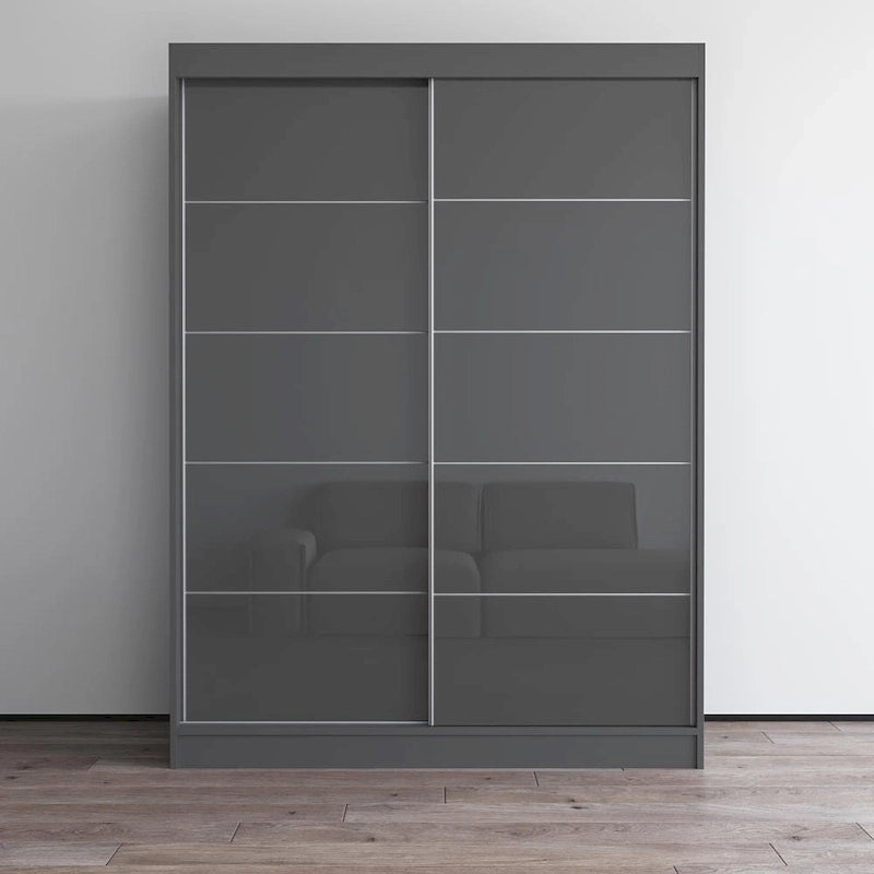 Armadio moderno Aria a 2 ante con finitura lucida