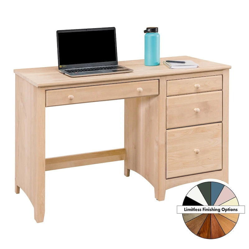 Arch+Haven bureau van massief hout met 4 laden