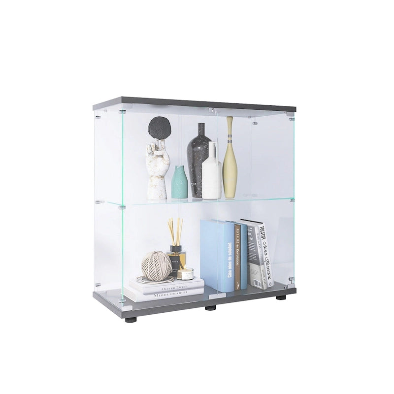 Vitrinenschrank mit zwei Glastüren und 2 Einlegeböden