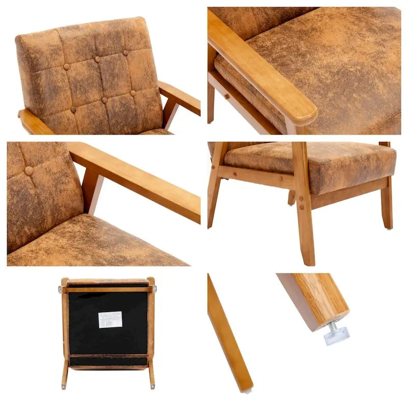 Set van 2 accentstoelen met bijzettafel, fauteuils voor woonkamer, slaapkamer of kantoor - 30.71H*25.39W *27.95D