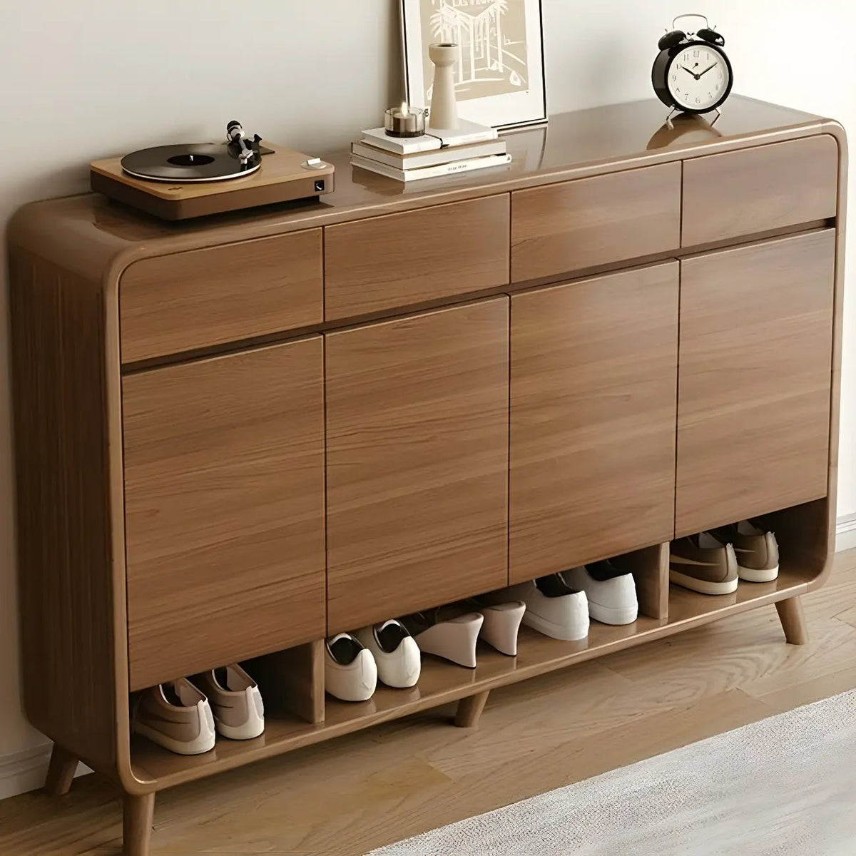 Meuble à chaussures moyen en bois moderne pour entrée