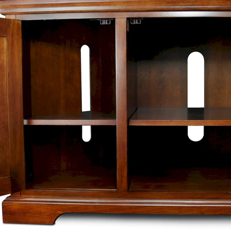 Leick Home Eck-TV-Ständer im Mission-Stil aus Massivholz