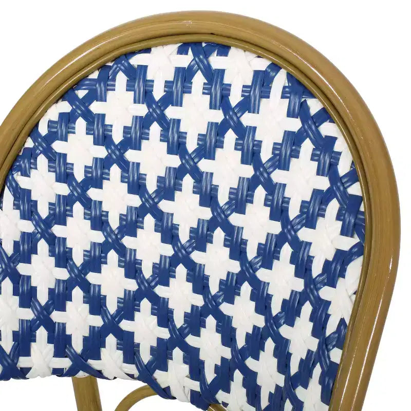 Sedie da bistrot Baron di Christopher Knight Home con rattan intrecciato e struttura in alluminio (set di 4)