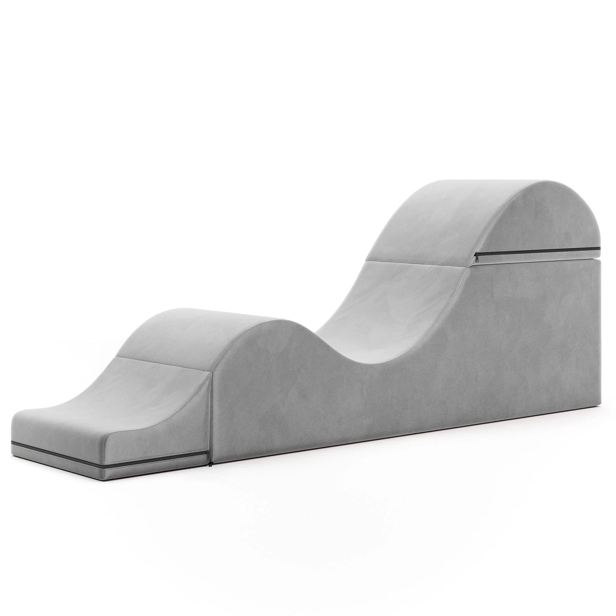 Méridienne convertible Avana Kami / yoga et massage - pouf 2-en-1 avec chaise longue de yoga pliable dissimulée, microvelours - N/A
