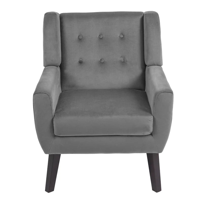 Set van 2 fluwelen fauteuils met armleuningen voor de woonkamer