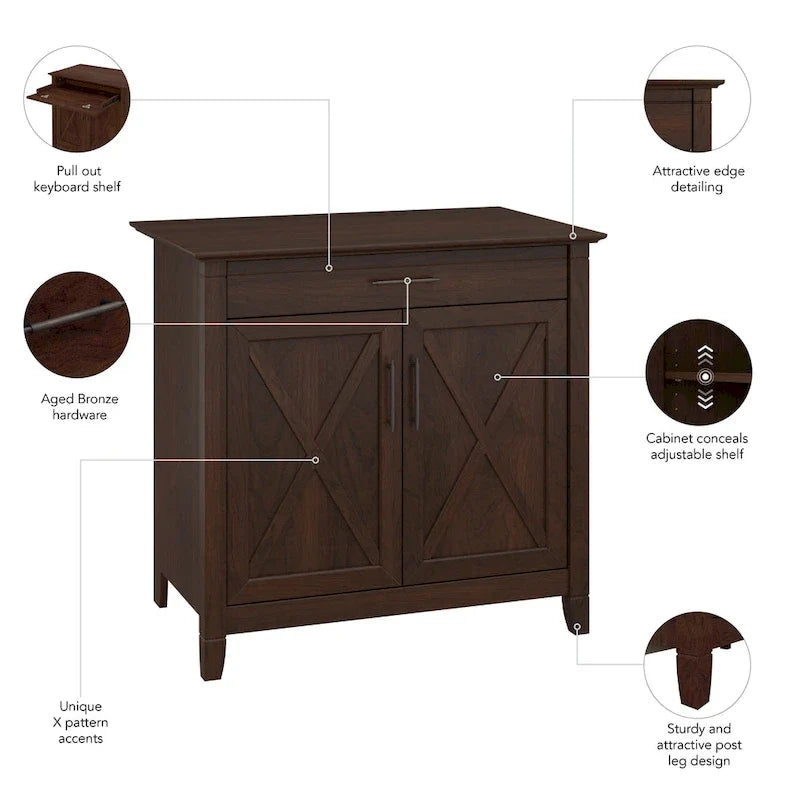 Secrétaire Key West avec armoire de rangement par Bush Furniture