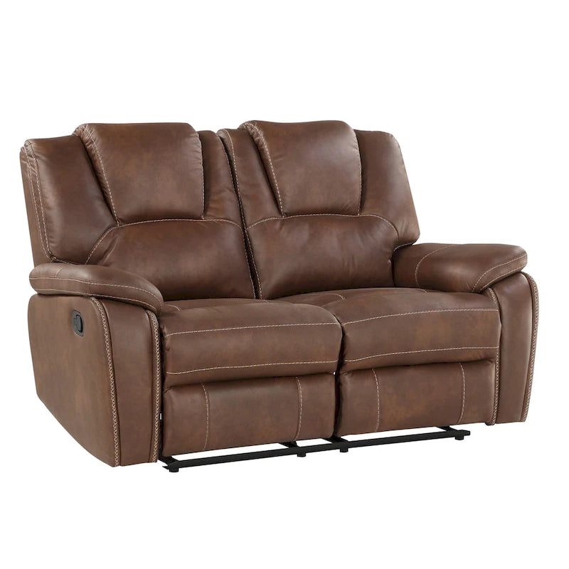 Steve Silver Kameryn handmatig verstelbare loveseat van imitatieleer