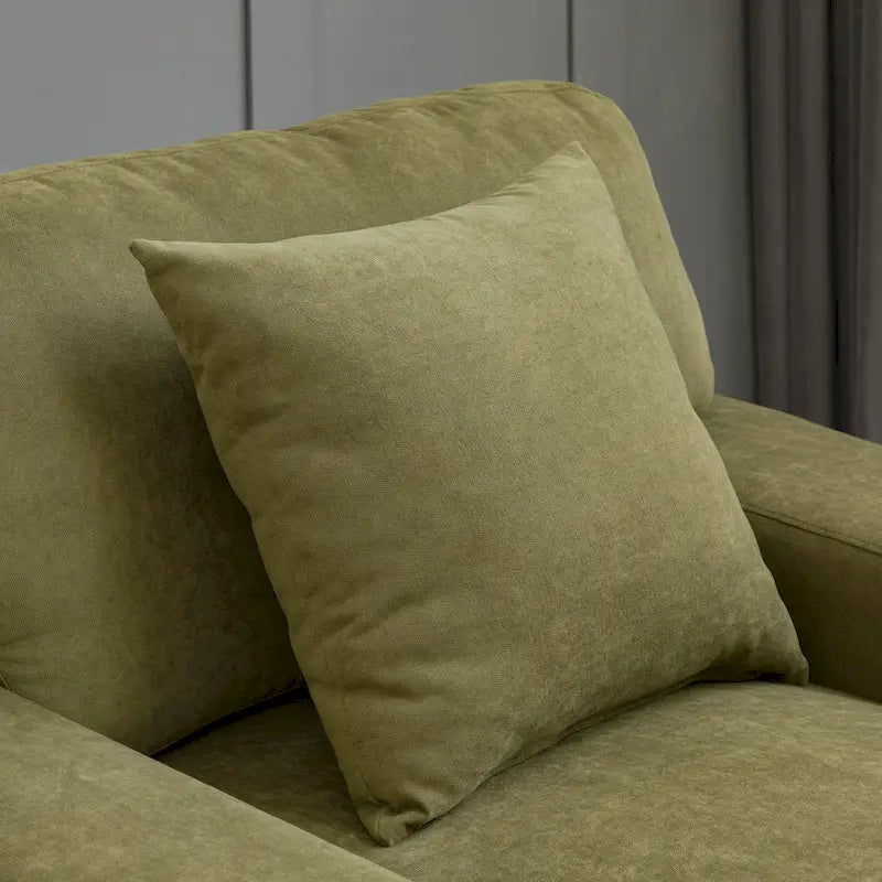 Moderne extra grote chaise longue-slaapbank in mid-century-stijl met kussen