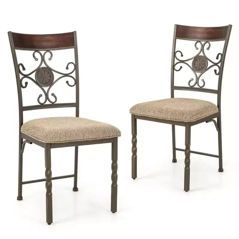 Ensemble de 2/4 chaises de salle à manger Costway, chaises de cuisine sans accoudoirs avec coussin d’assise