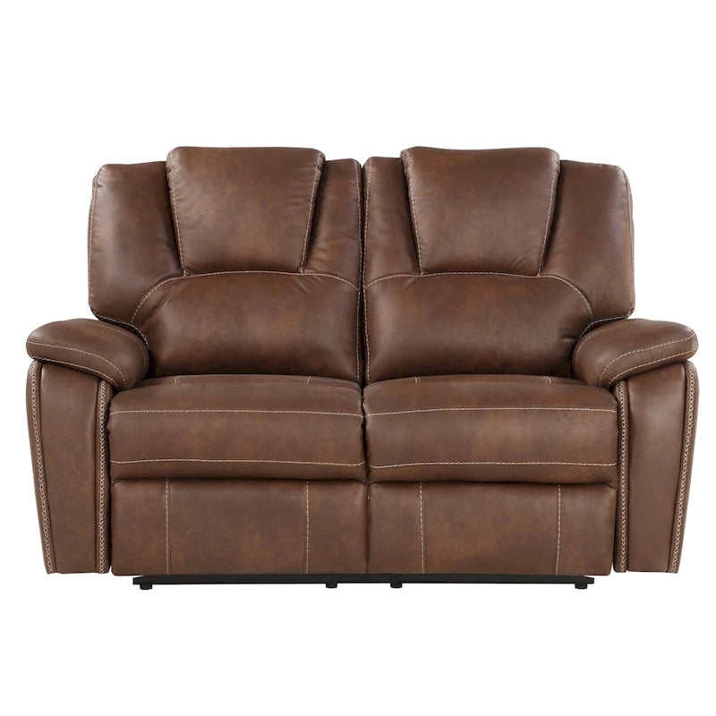 Steve Silver Kameryn handmatig verstelbare loveseat van imitatieleer
