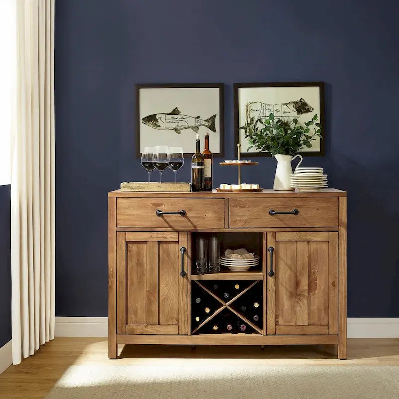Credenza Crosley Roots con finitura naturale - 52  W x 18  P x 36  A