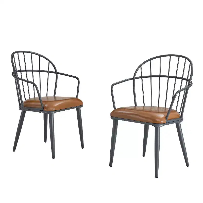 Set da pranzo da 5 pezzi con 4 sedie e tavolo rotondo/quadrato, nero+naturale/noce-ModernLuxe