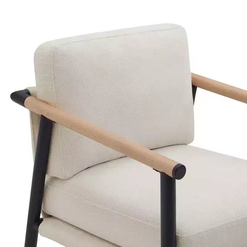 Spruce&Spring Modern Counter Stools with Arm & Metal Frame Set of 2