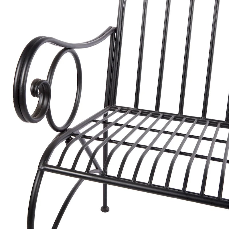 Alpine Corporation klassieke metalen tuinbank voor 2 personen, 44 l, voor binnen en buiten