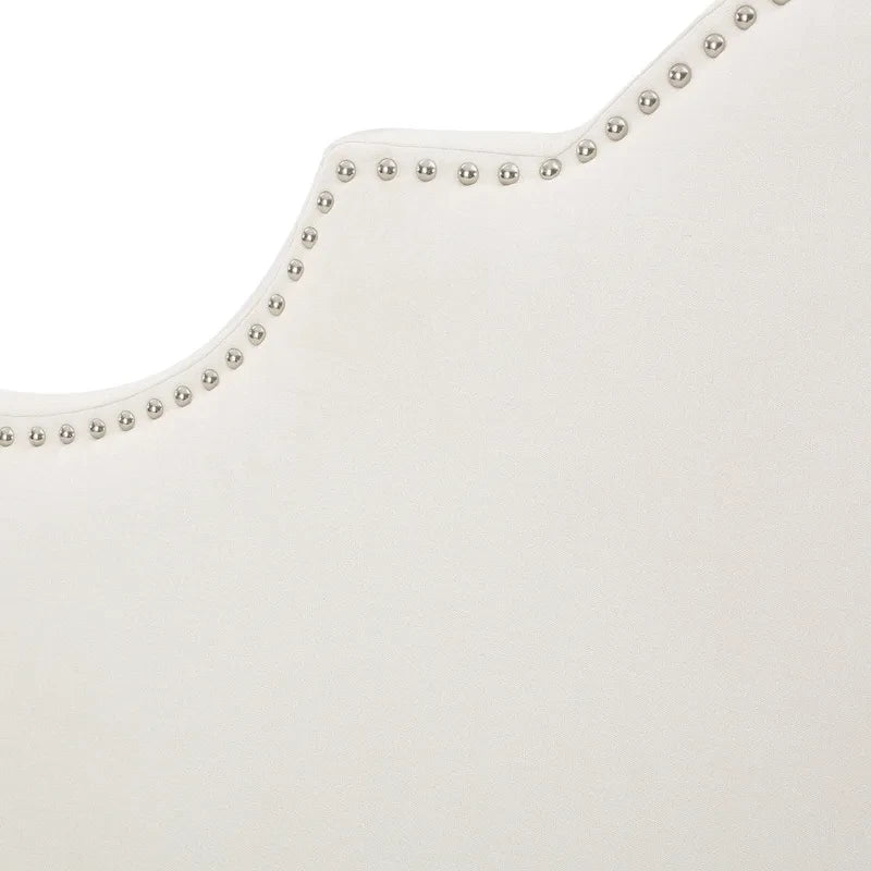 Adjustable Full/Queen Studded Fabric Headboard