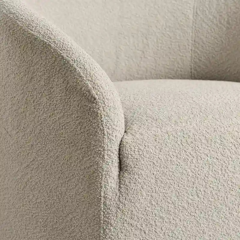 Fauteuil pivotant tonneau KINWELL 32 W rembourré en bouclé (lot de 2)