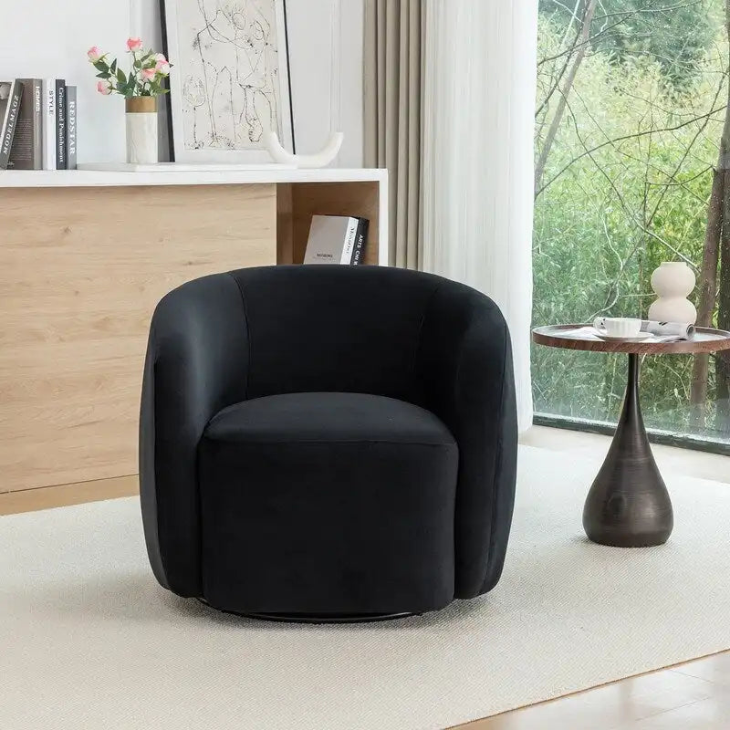 Moderne draaibare fauteuil met kuipvormige zitting