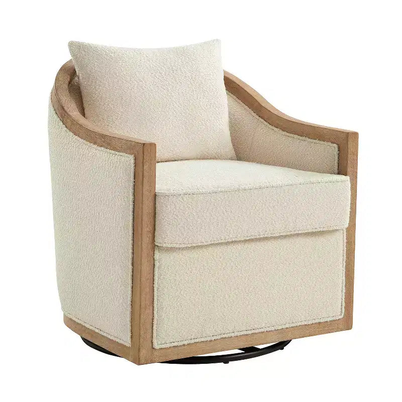 Gordon-fauteuil in landelijke stijl van rotan en massief hout met randen van massief hout|ART OF LIVING DESIGNS-IVOOR
