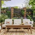 MAYEERTY privacyscherm van gegalvaniseerd staal voor binnen en buiten, vrijstaand decoratief scherm voor balkon en tuin, 1 stuk