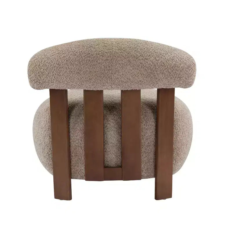 Poltrona d'accento Christopher Knight Home Gareth in legno moderno con rivestimento bouclé