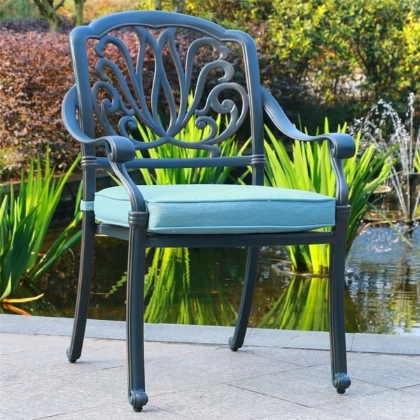 13-teiliges Essplatz-Set Manasquan aus Aluminium in Gunmetal von Havenside Home