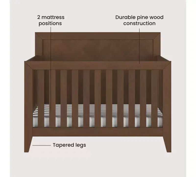 Child Craft Kieran kinderkamerset, 3-delig, met ledikant, dubbele ladekast en commode; inclusief 4-in-1 omvormbaar ledikant