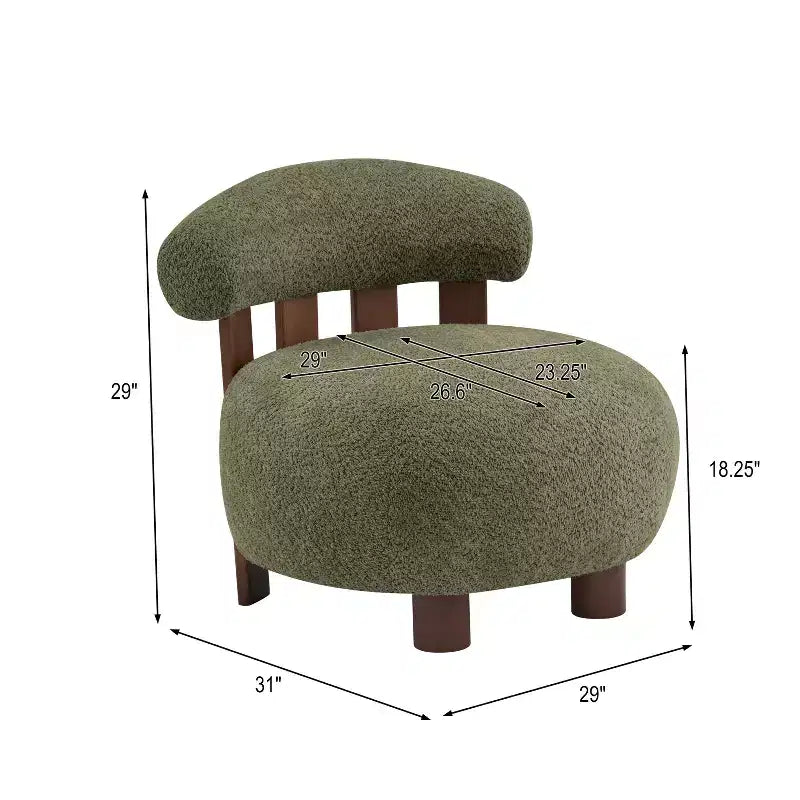 Poltrona d'accento Christopher Knight Home Gareth in legno moderno con rivestimento bouclé