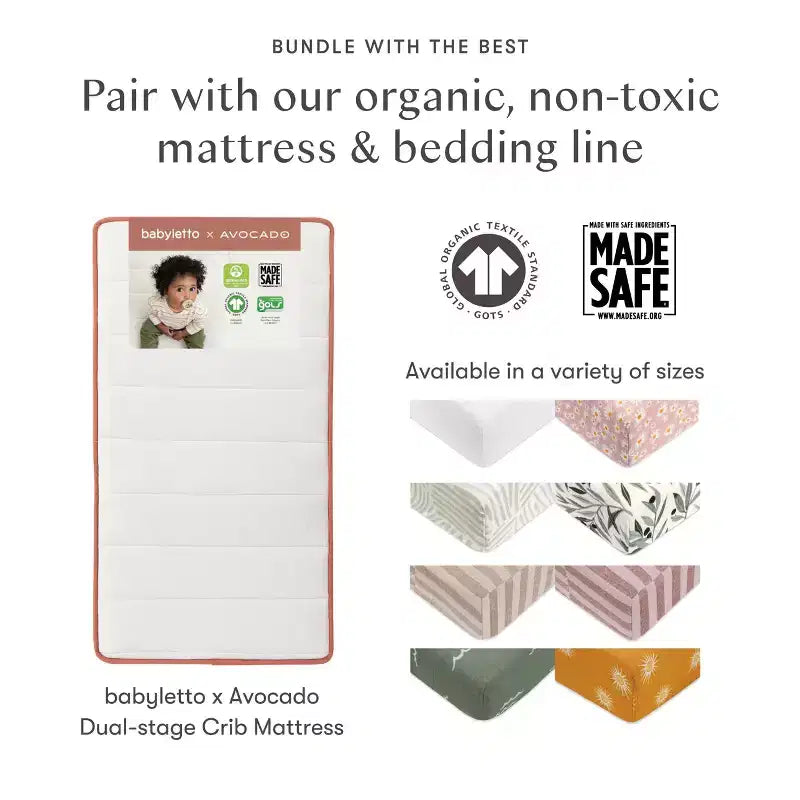 Lettino trasformabile Babyletto Palma 8-in-1 per tutte le fasi, con kit per culla e letto per bambini