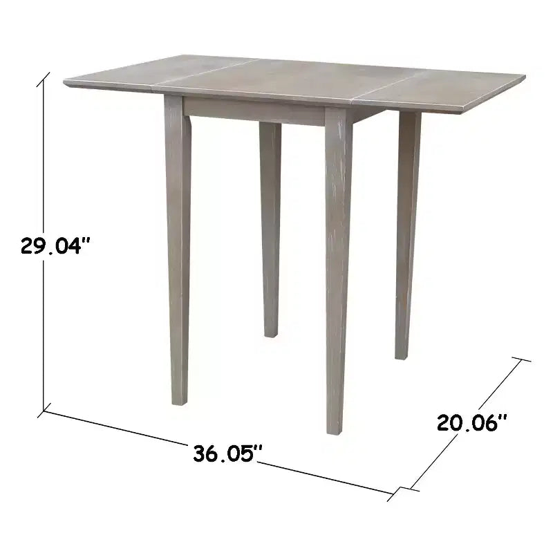 Espressobrauner Esstisch mit Klappplatten, für 4 Personen