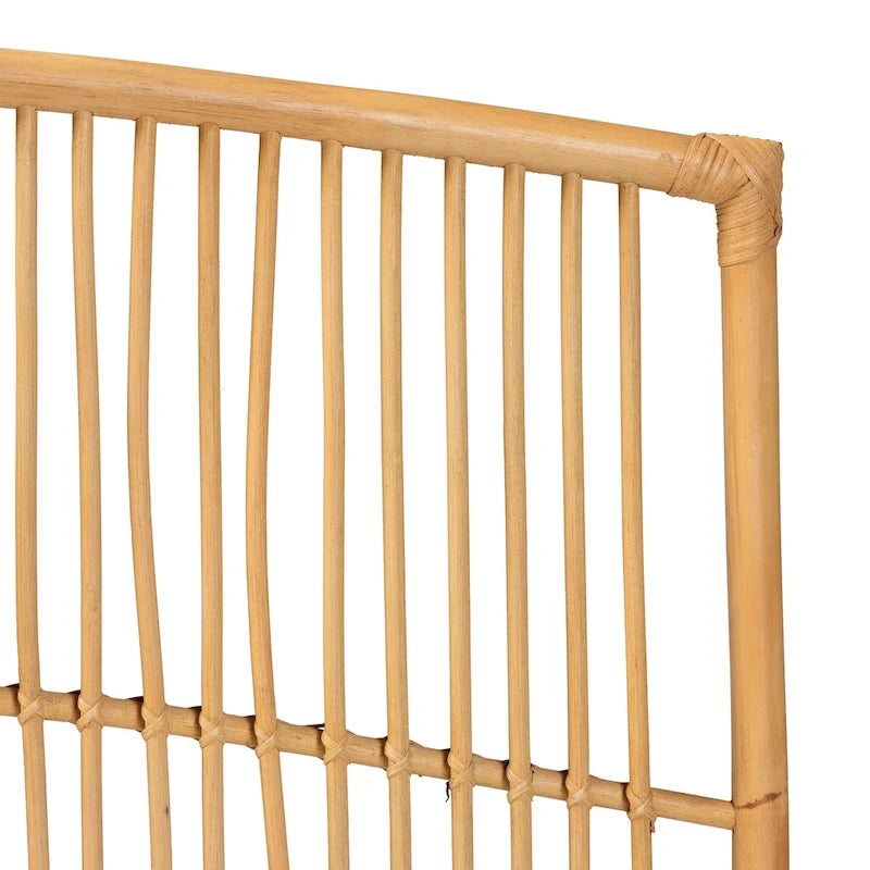 Malvina modernes böhmisches Kopfteil aus natürlichem Rattan zur Wandmontage - Queen