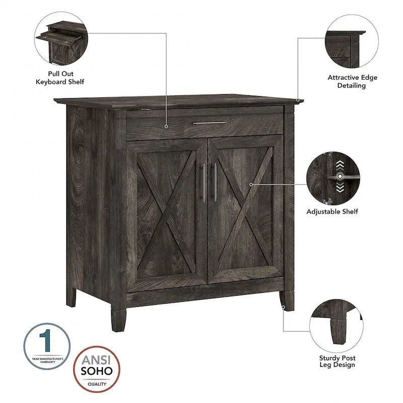 Secrétaire Key West avec armoire de rangement par Bush Furniture
