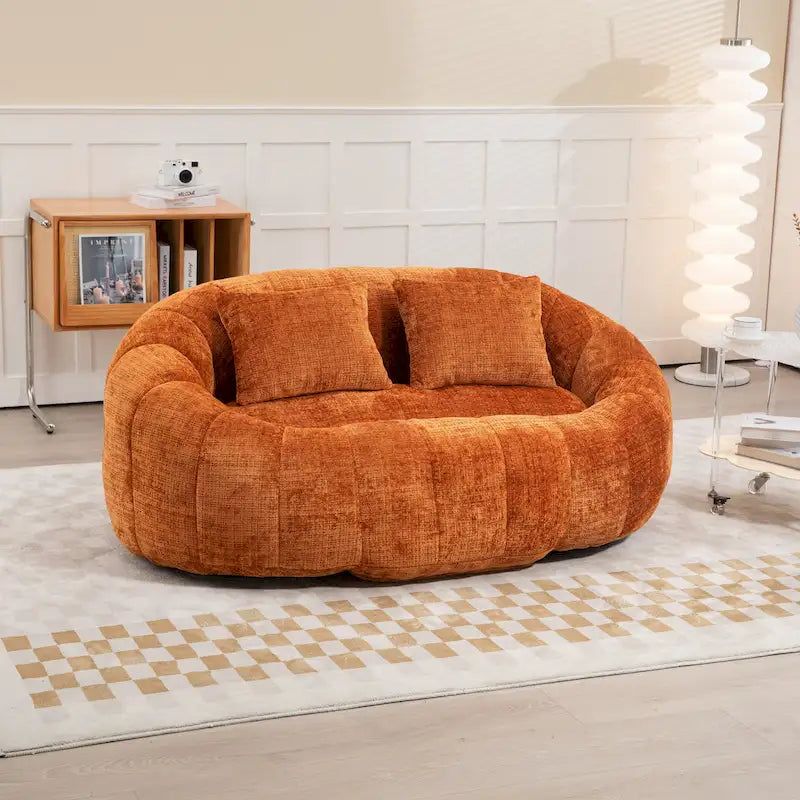 GDFStudio - Divano relax a 2 posti Laurel in ciniglia con schiuma ad alta densità e comfort extra