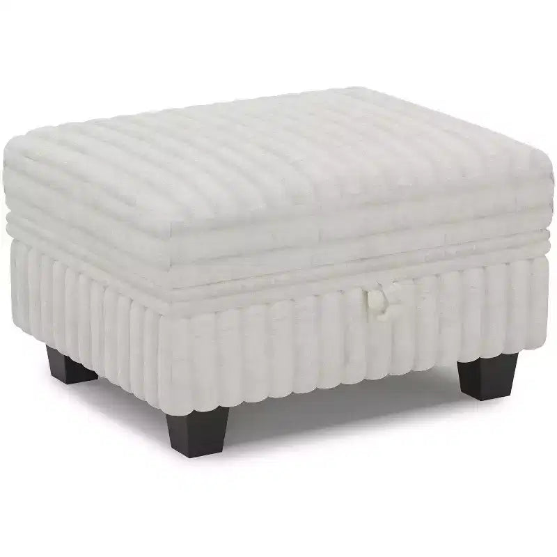 Belffin-Polsterhocker aus Cord mit Stauraum für modulares Ecksofa