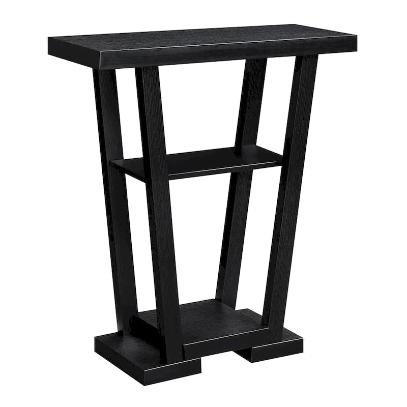 Newport V-consoletafel met planken van Convenience Concepts