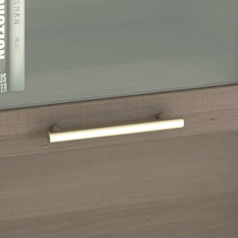 Bush Furniture Somerset 60W L-förmiger Schreibtisch mit Aufsatzregal