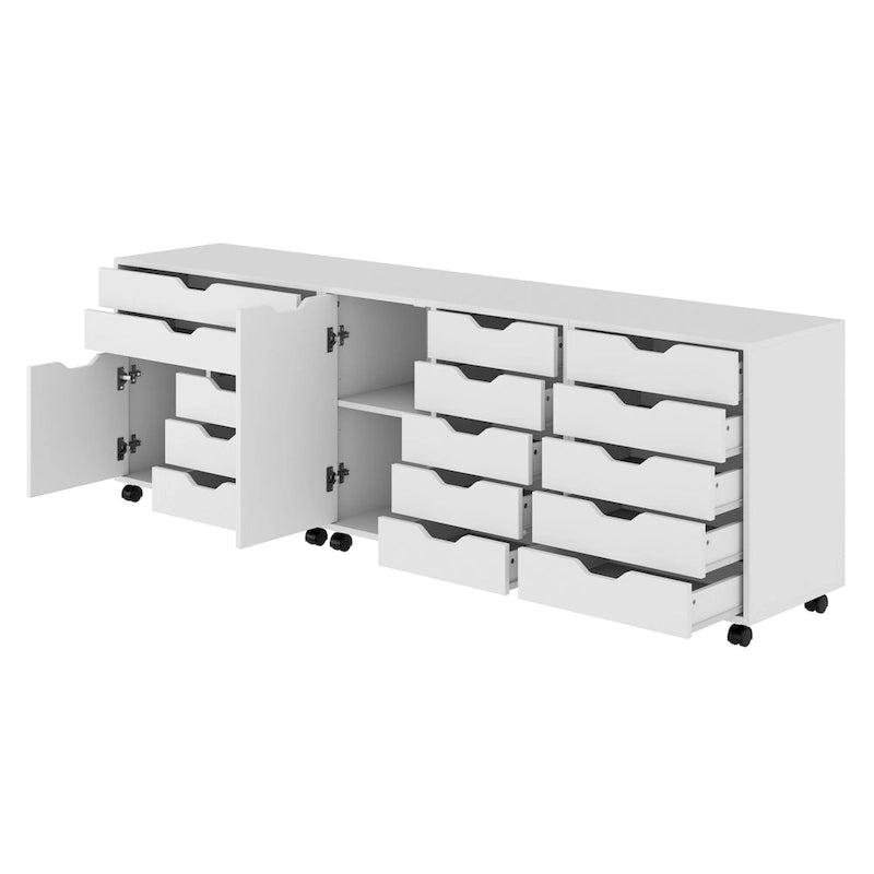 Halifax opbergkastset van 3 stuks, wit