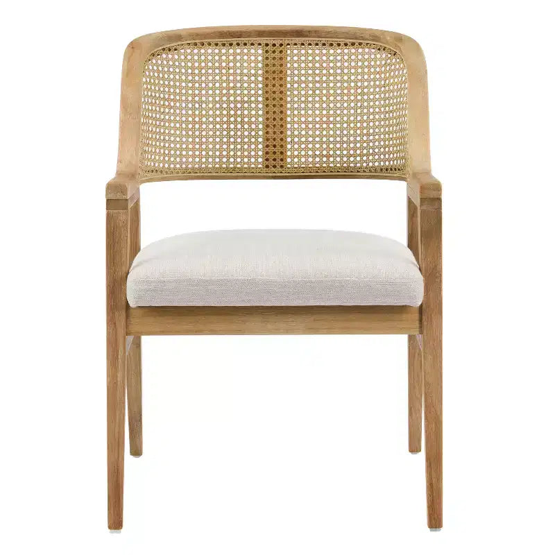 Ensemble de salle à manger extensible 5 pièces en bois moderne du milieu du siècle Christopher Knight Home Bennett avec table et 4 chaises rembourrées à dossier en cannage