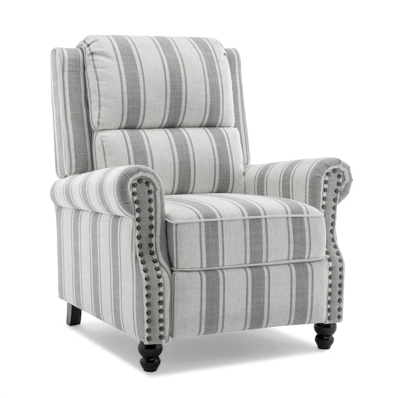 Set mit 2 modernen Relaxsesseln mit gepolstertem Sitz aus Kunstleder/Stoff