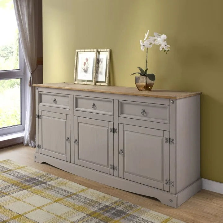 Credenza buffet in legno da 65, stile rustico - collezione Corona