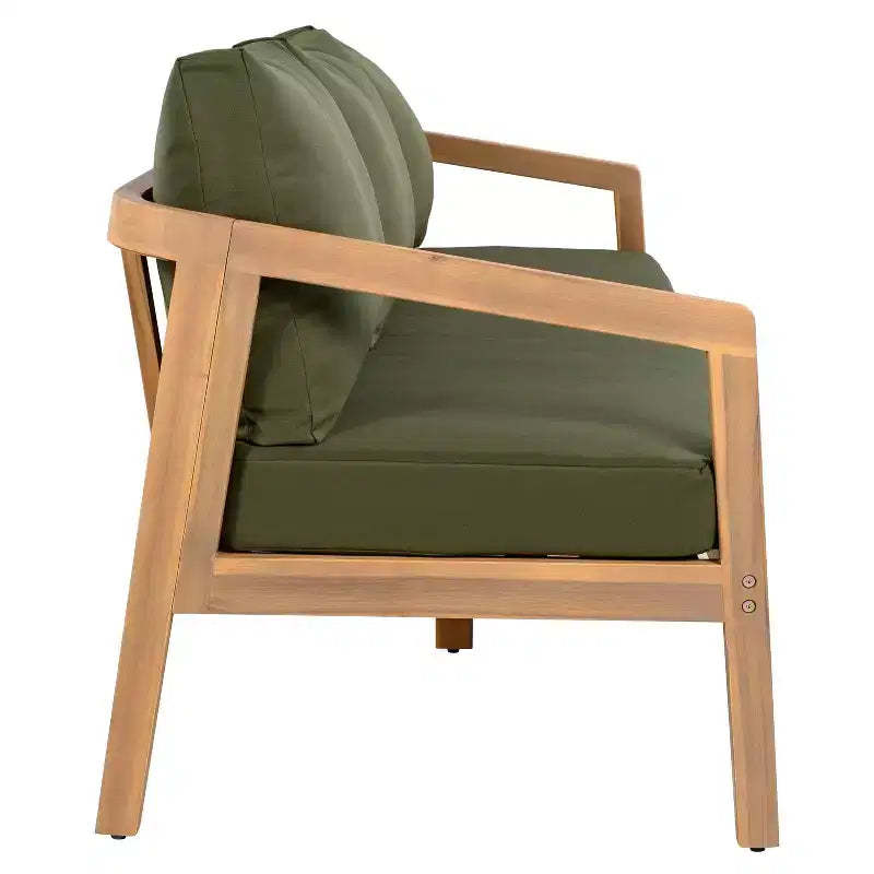 Ensemble de sièges moderne Sunny de Christopher Knight Home, 5 pièces en acacia, avec table rectangulaire à lattes et 7 places