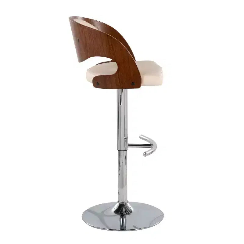 2er-Set Pino Mid - verstellbarer Barhocker im Mid-Century-Modern-Stil mit Drehfunktion - Lumisource