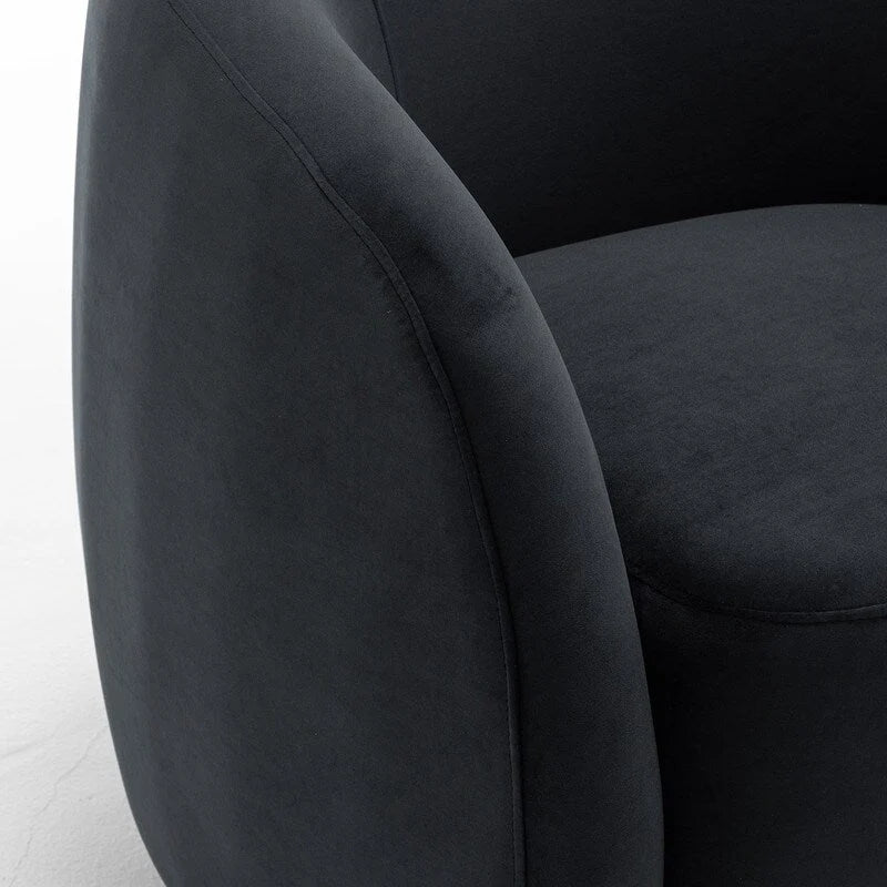 Moderne draaibare fauteuil met kuipvormige zitting