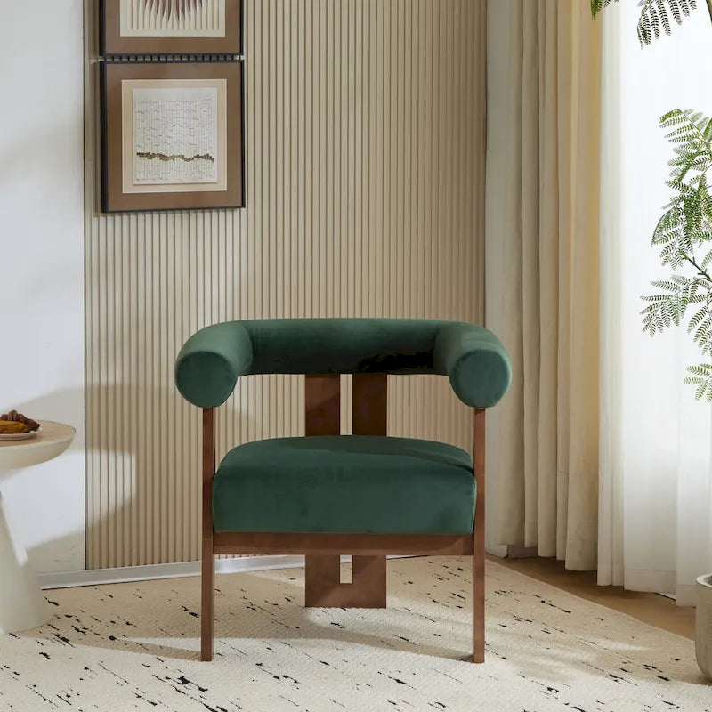 Poltrona d'accento moderna imbottita Gilbert con braccioli arrotondati di Christopher Knight Home