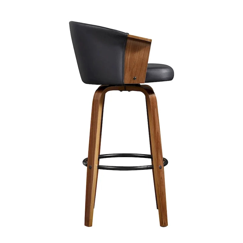Art Leon drehbare Tresenhocker im Mid-Century-Modern-Stil (2er-Set)