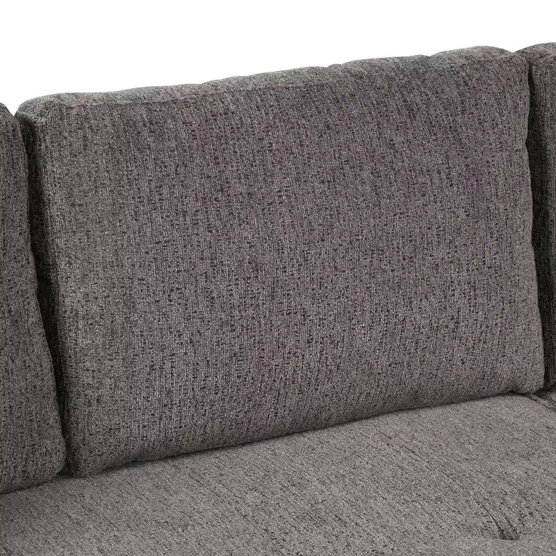 Divano componibile letto reversibile a L da 104.5 con chaise longue contenitore e 2 sgabelli - Divano letto trasformabile a 3 posti per il soggiorno