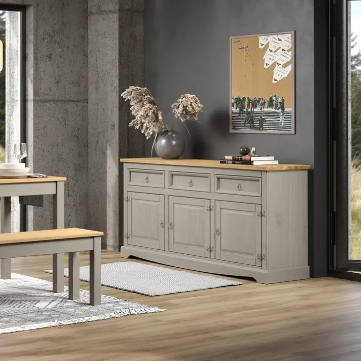 Credenza buffet in legno da 65, stile rustico - collezione Corona