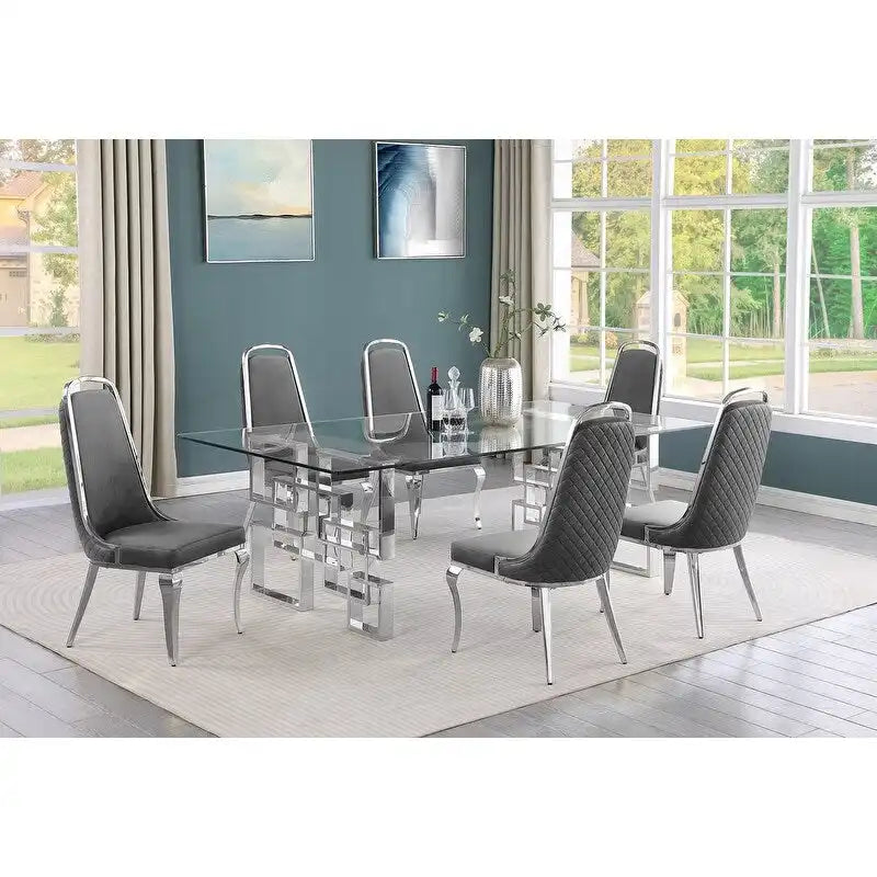 Ensembles de salle à manger avec grande table en verre de Best Quality Furniture