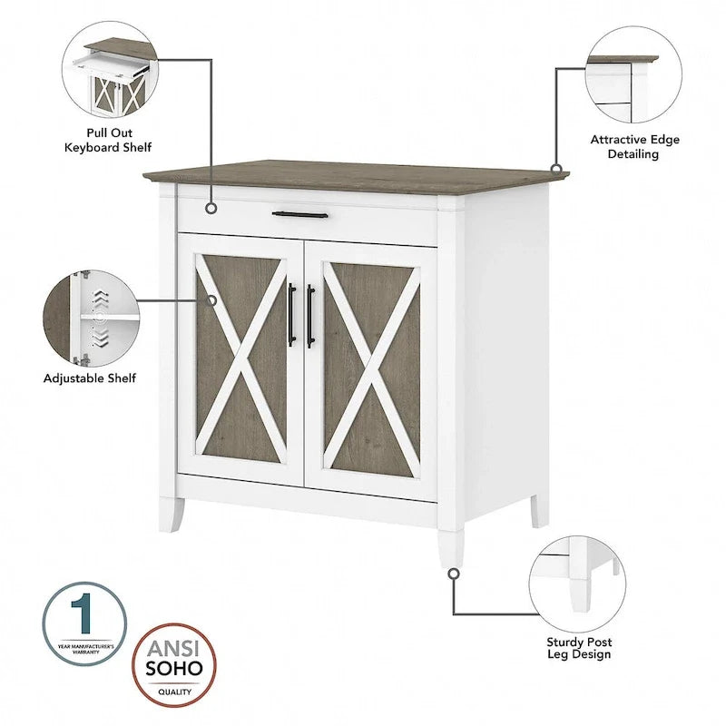 Secrétaire Key West avec armoire de rangement par Bush Furniture