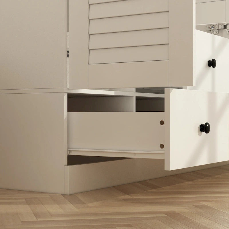 Kleiderschrank für Schlafzimmer mit Kleiderstange und Schublade