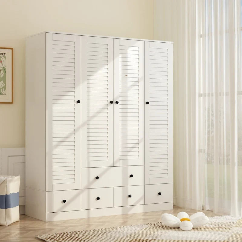 Kleiderschrank für Schlafzimmer mit Kleiderstange und Schublade